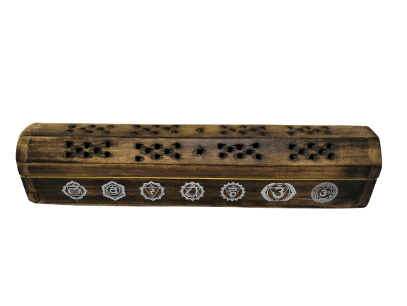 Boîte à bâtons d'encens et brûleur à cônes.