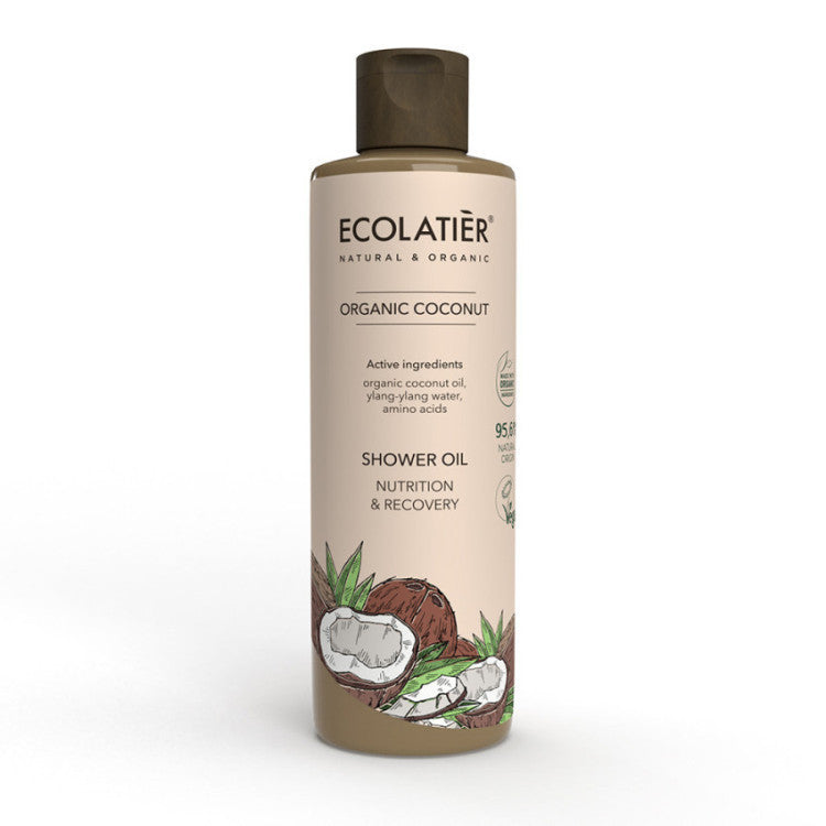 Aceite de Ducha Nutricion y Recuperacion de Coco Ecologico. 250ml