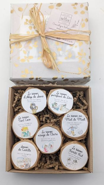 Caja Jabones Artesanos Franceses . Bien me Huele. 7x 50gr