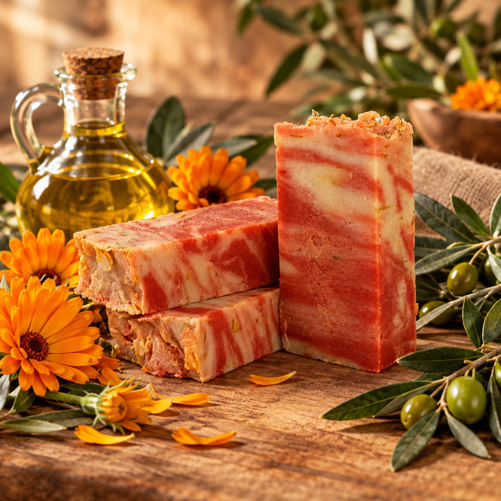 Savon artisanal à l'huile d'olive et à la propolis. 90-100g