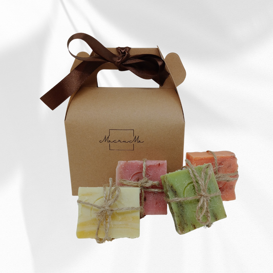 Mini caja de jabones artesanos surtidos — Pack regalo ecológico