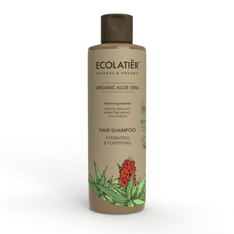 Champu Hidratante Fortificante con Aloe Vera Ecologico 250 ml.