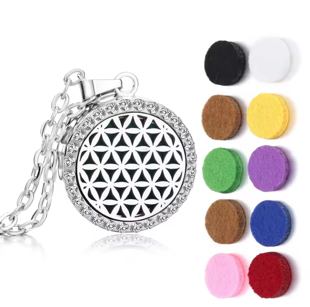 „Blume des Lebens“ Wiederaufladbarer Aroma-Diffusor-Anhänger