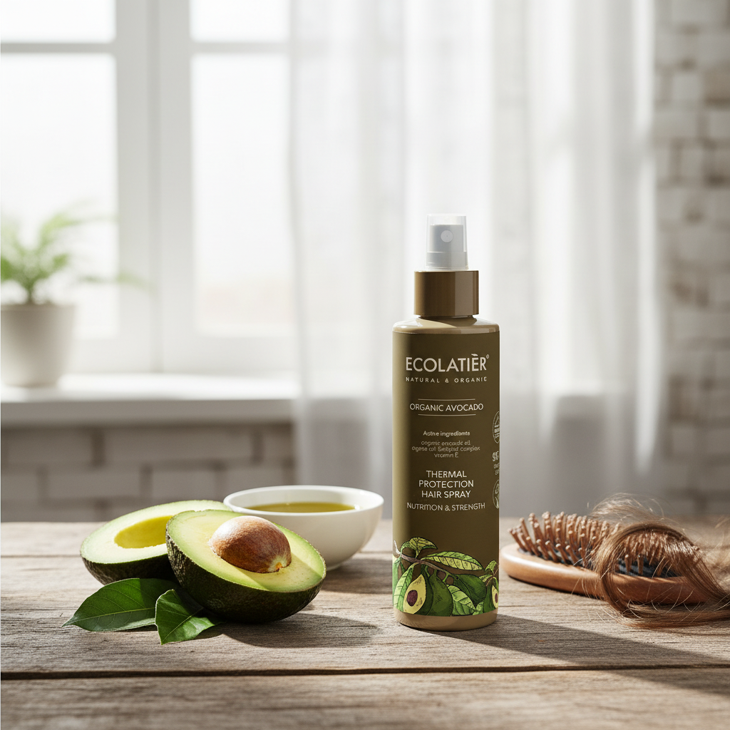 Spray protector térmico para cabello — Aguacate ecológico 200 ml | Nutrición y fuerza