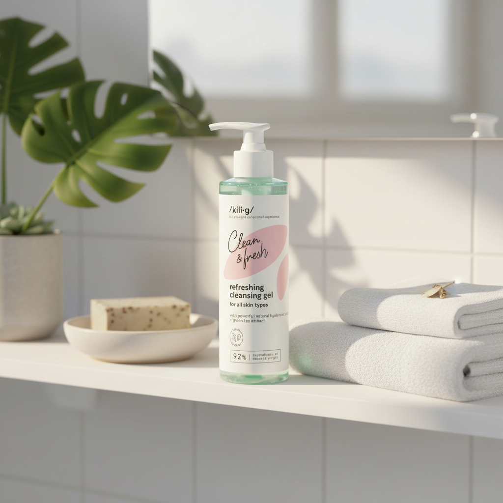 Limpiador facial natural 250 ml — suave e hidratante .
