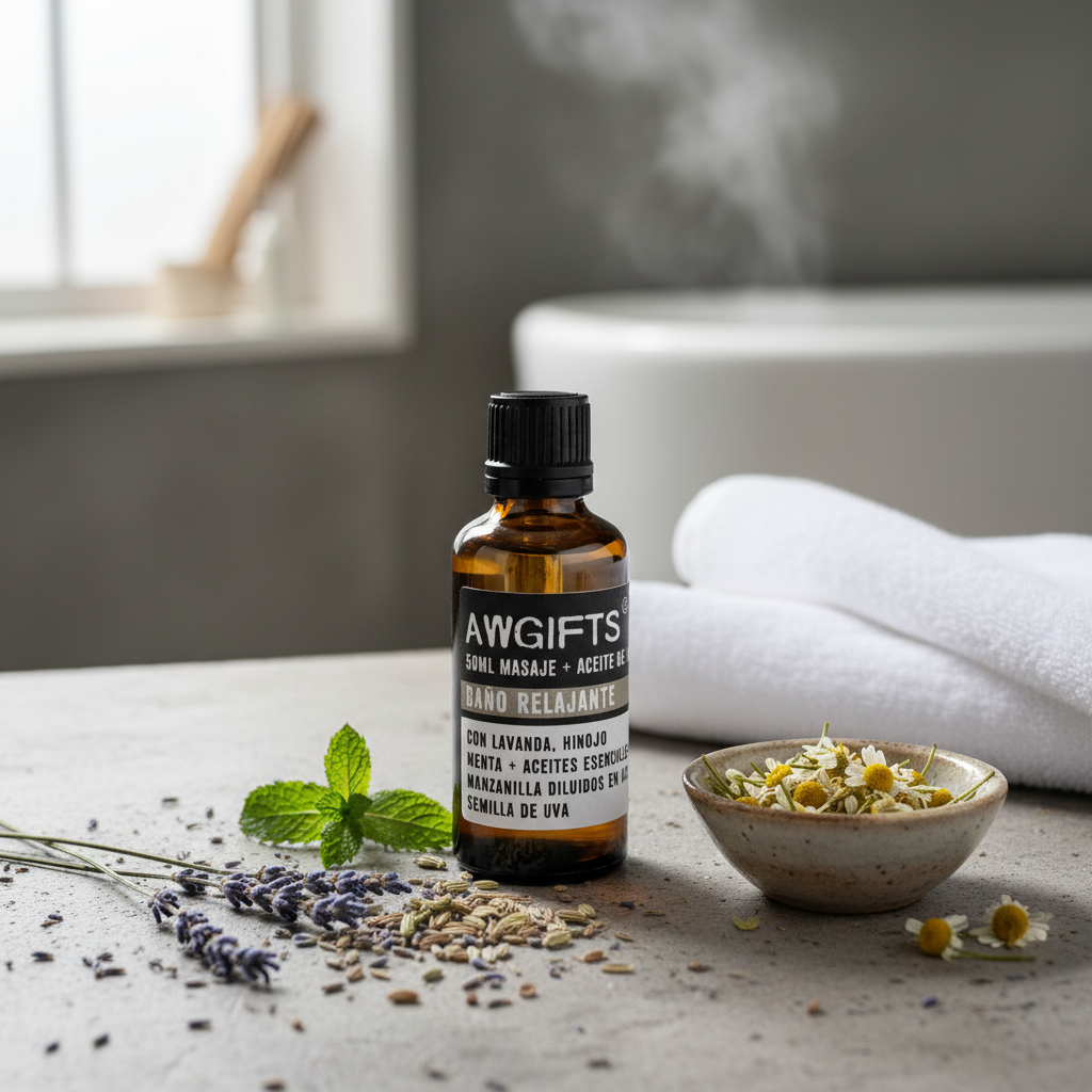 Aceite de Masaje Baño Relajante 100% Natural — Aromaterapia