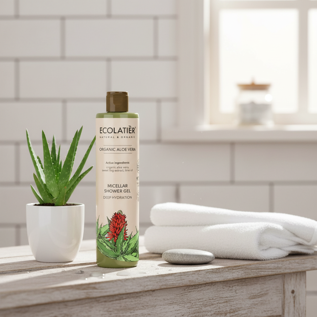 Gel de ducha micelar de Aloe Vera Ecologico. 350ml