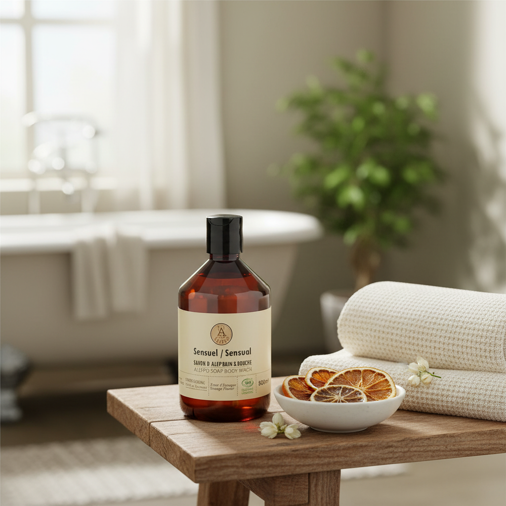 Gel Douche d'Alep à la Fleur d'Oranger. 500 ml
