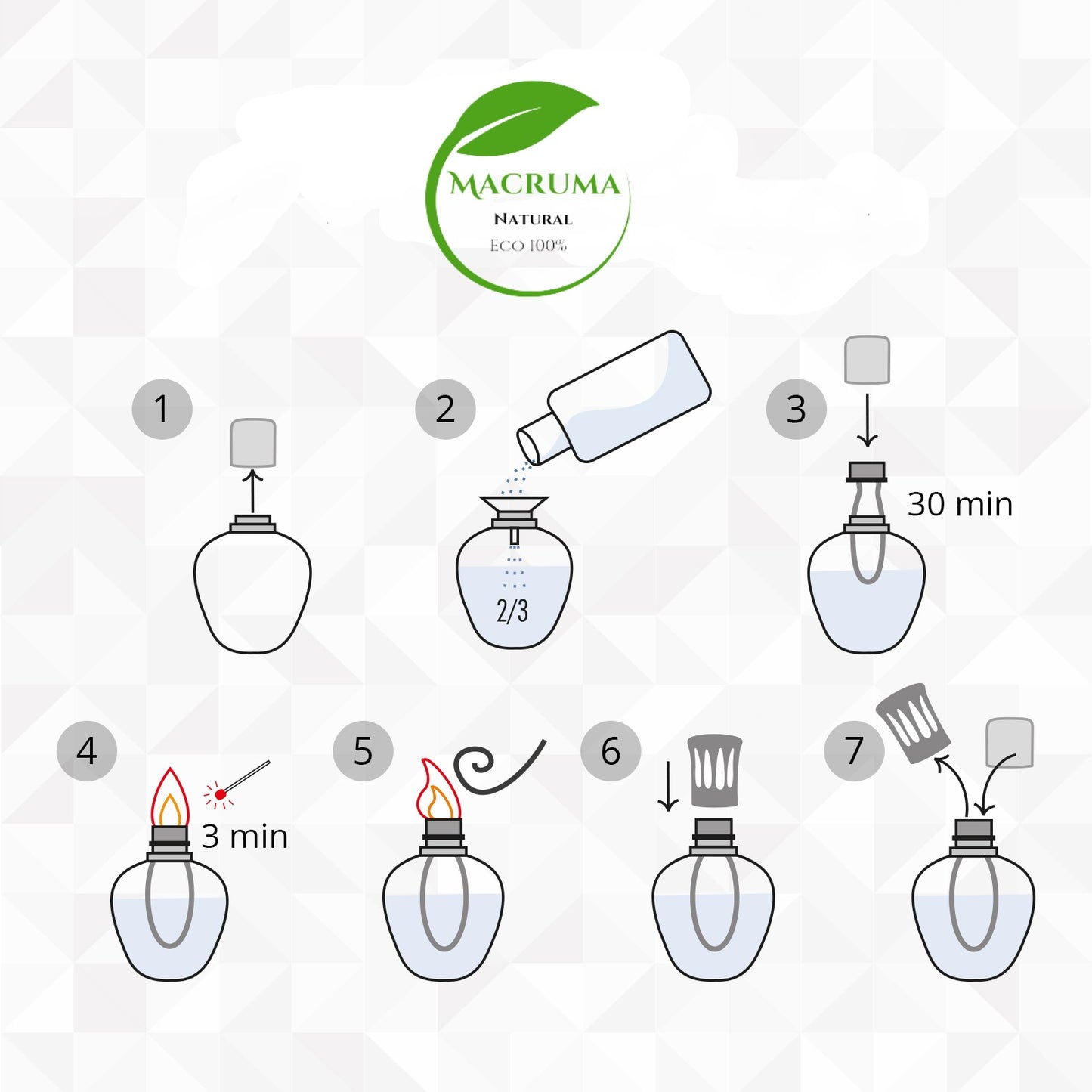 Katalytische Mosaiklampe Dawn. 200 ml