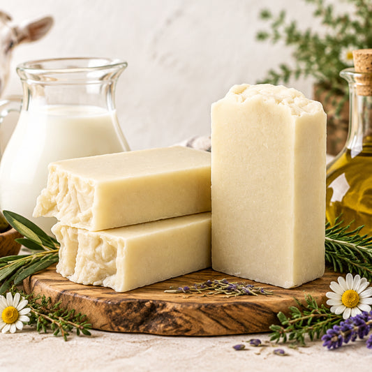 Jabon Artesano de Aceite de Oliva con Leche de Cabra. 90-100gr