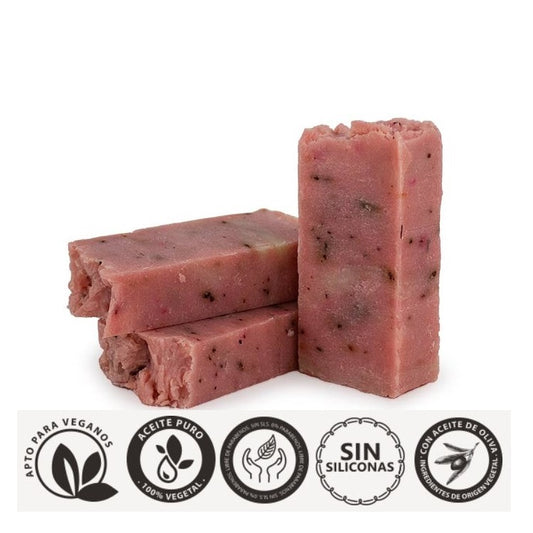 Jabon Artesano de Aceite de Oliva con Rosa Mosqueta. 90-100gr