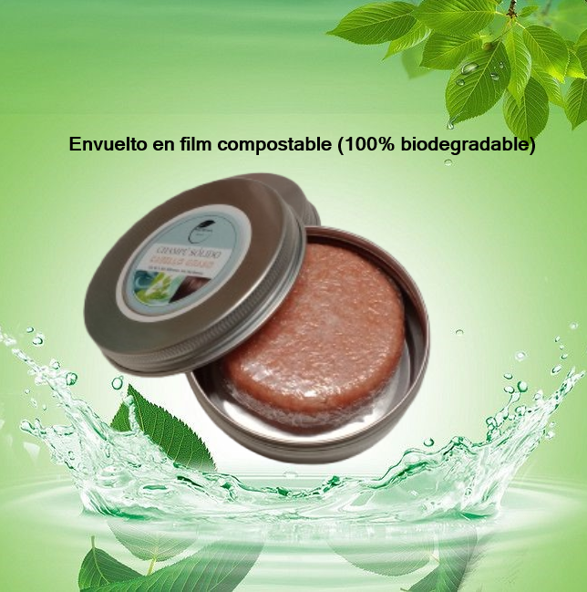 Champú sólido artesanal para cabello graso — 60 g