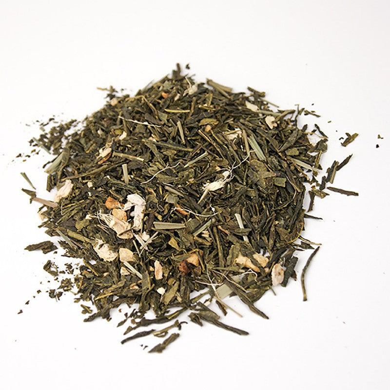 Grüner Tee mit Ingwer und Limette.