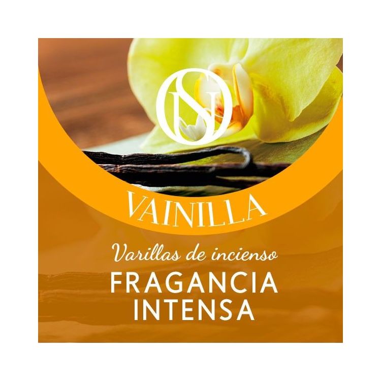 Varitas de Incienso de larga duracion con Aceites Esenciales- Vainilla. 10 varillas.