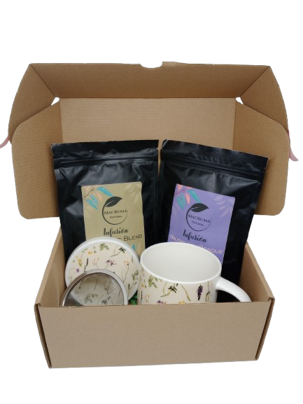 Top Infusions Geschenkpaket plus Tasse mit Filter.