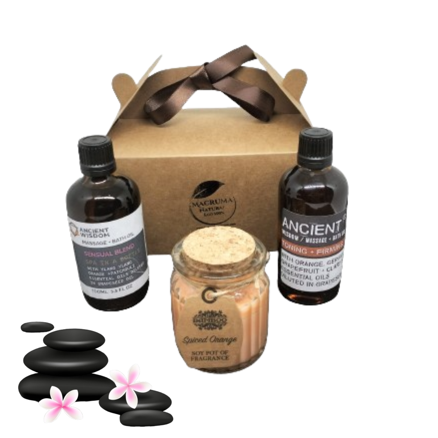 Pack de Masaje Sensual Natural: aceite ecológico + vela aromática