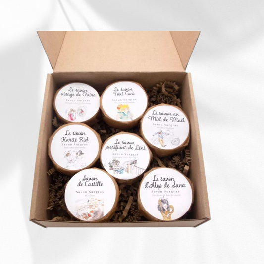 Caja Jabones Artesanos Franceses . Bien me Huele. 7x 50gr