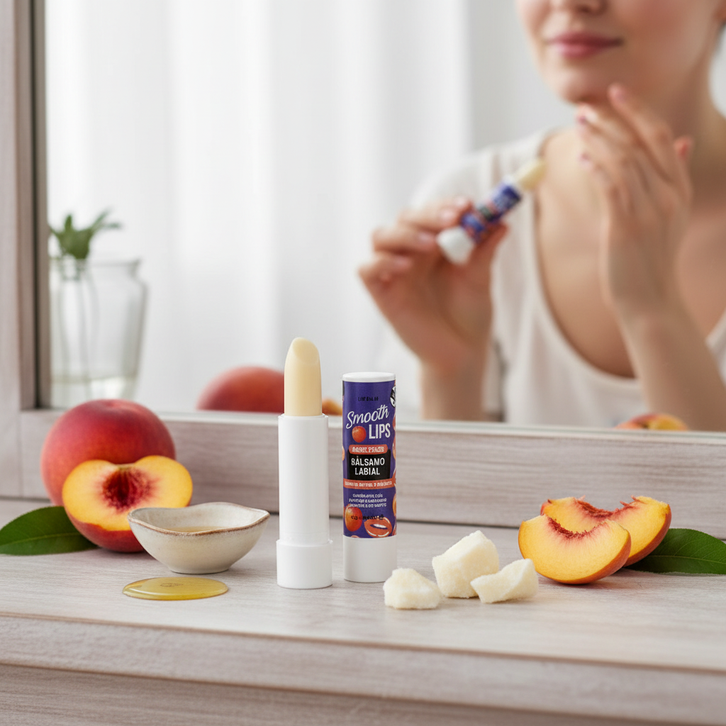 Balsamo Labial sabor Golosina de Melocoton . 4.5gr