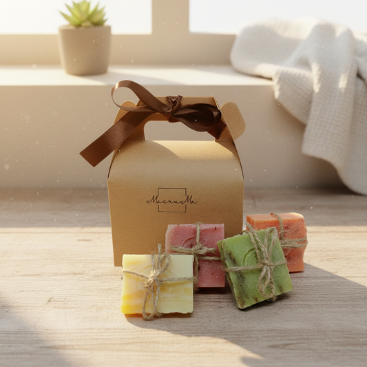 Mini caja de jabones artesanos surtidos — Pack regalo ecológico