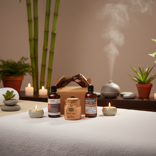 Pack de Masaje Sensual Natural: aceite ecológico + vela aromática