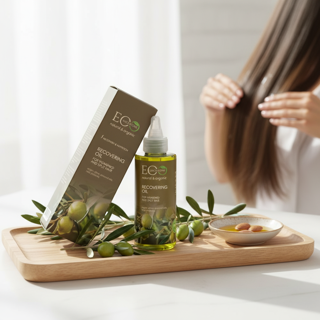 Aceite capilar reparador con aceite de oliva — Nutre y recupera, 150 ml