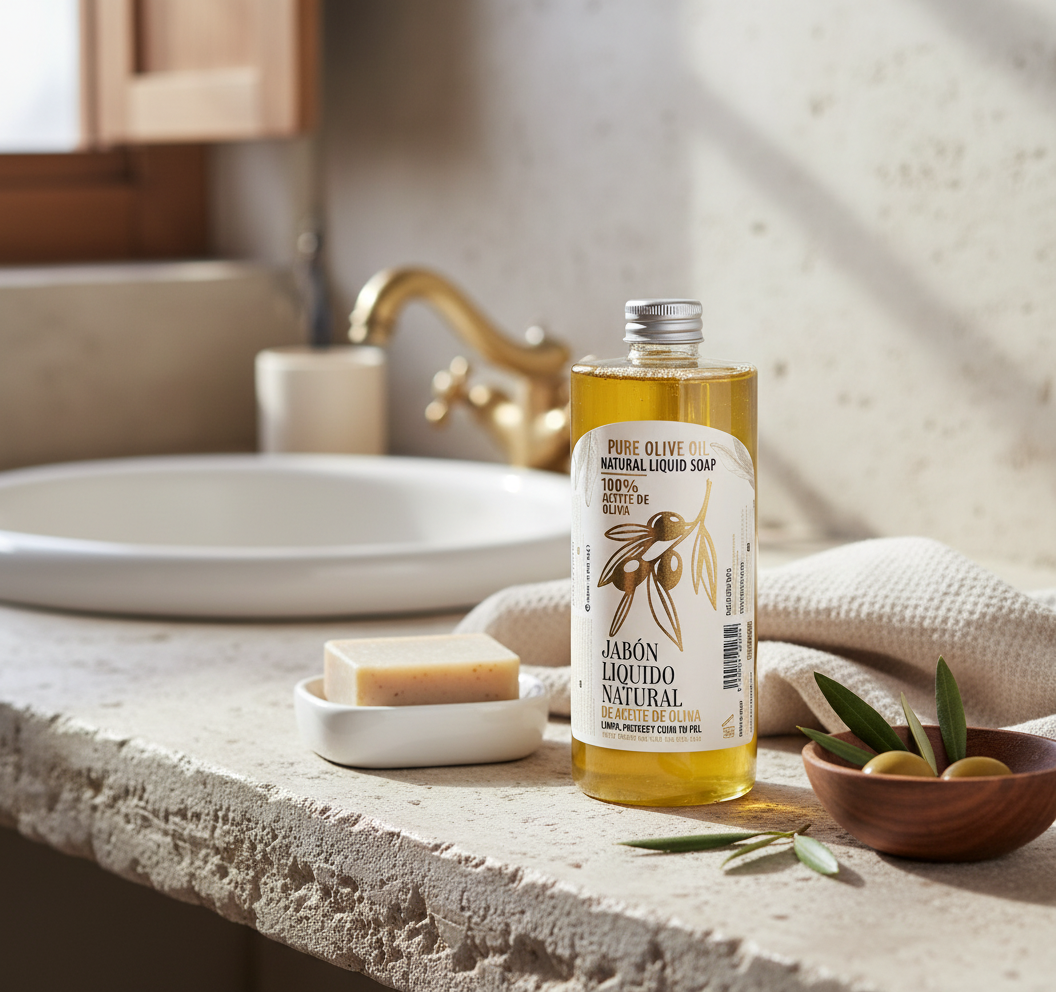 Jabon Liquido Natural de Aceite de Oliva 500ml