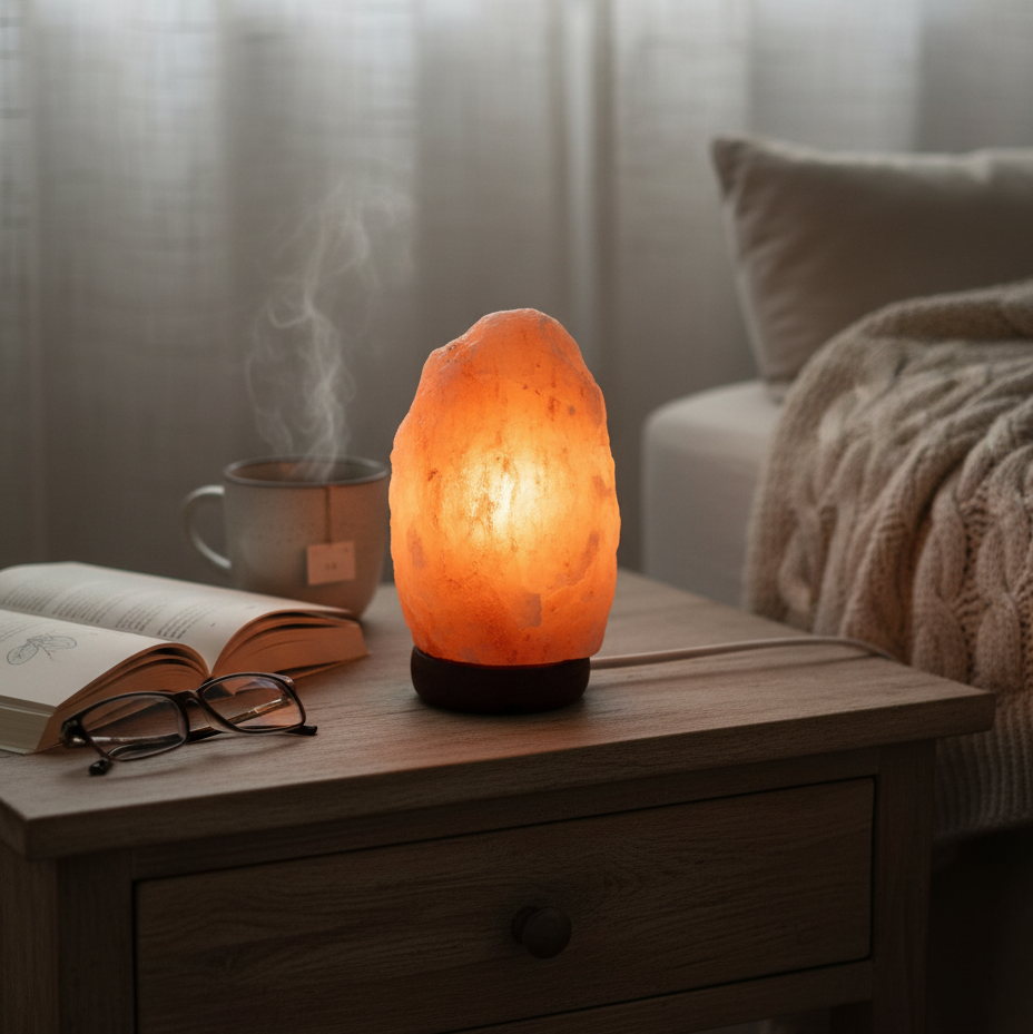 Lampe au sel naturel de l’Himalaya. 1 à 2kg.