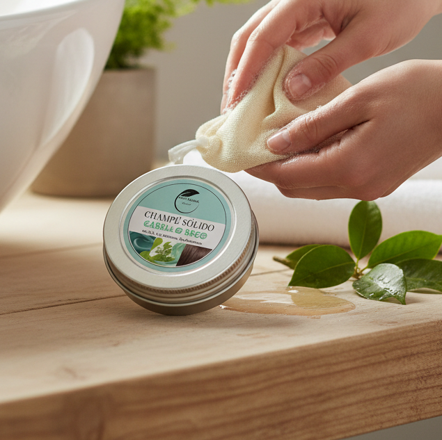 Champú sólido hidratante para cabello seco — 60 g (natural y artesanal)
