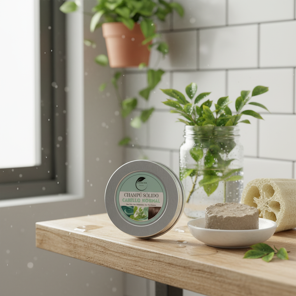 Champú sólido artesanal para cabello normal — 60 g · Natural y sin plástico