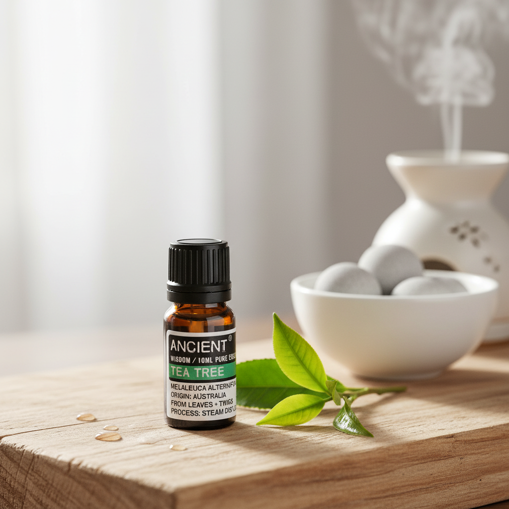 Aceite esencial de árbol de té 100% puro — natural y ecológico