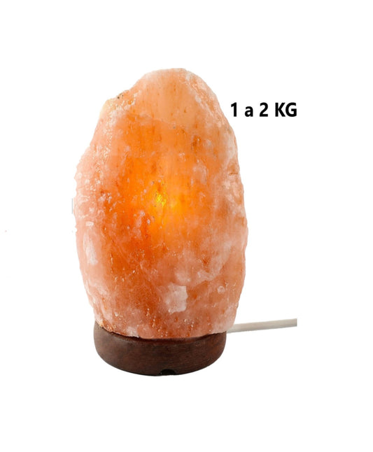 Lampe au sel naturel de l’Himalaya. 1 à 2kg.